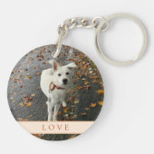 Abstract Roos (Sinaasappel) Acryl Sleutelhanger (Achterkant)