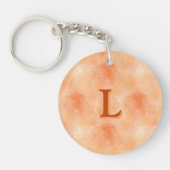 Abstract Roos (Sinaasappel) Acryl Sleutelhanger (Voorkant)