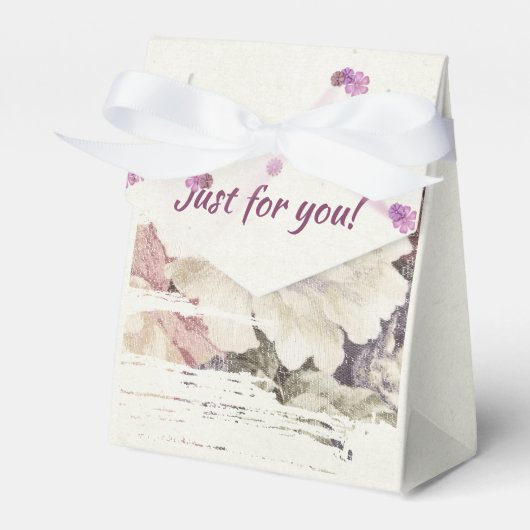  abstract roos tapijt bedankdoosjes (Voorkant Zijde)