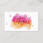 Abstract Roos van de Schilder/Oranje ID566 Visitekaartje (Voorkant)