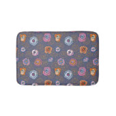 Abstract roos veldpatroon badmat (Voorkant)