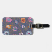 Abstract roos veldpatroon bagagelabel (Voorkant horizontaal)