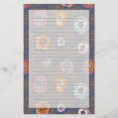 Abstract roos veldpatroon briefpapier (Voorkant)