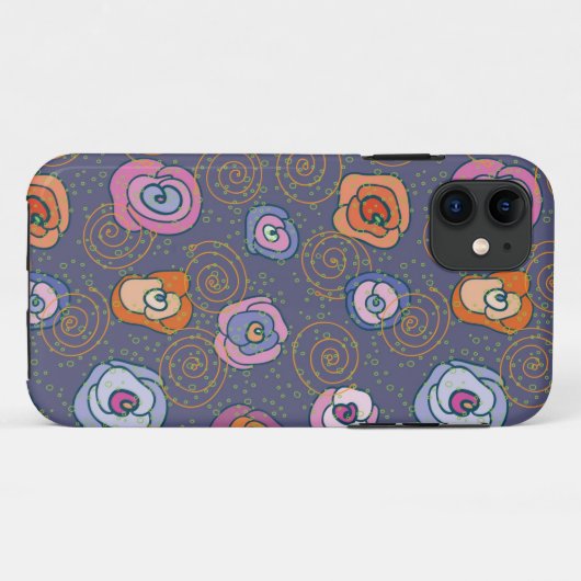Abstract roos veldpatroon Case-Mate iPhone case (Achterkant (horizontaal))