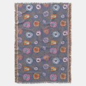 Abstract roos veldpatroon deken (Voorkant Verticaal)