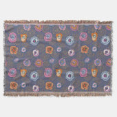 Abstract roos veldpatroon deken (Voorkant)