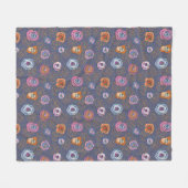 Abstract roos veldpatroon fleece deken (Voorkant (Horizontaal))