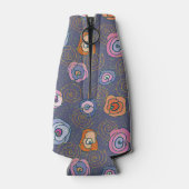 Abstract roos veldpatroon flesjeskoeler (Achterkant)