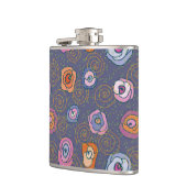 Abstract roos veldpatroon heupfles (Links)