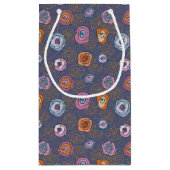 Abstract roos veldpatroon klein cadeauzakje (Achterkant)