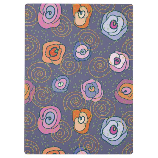 Abstract roos veldpatroon klembord (Achterkant)