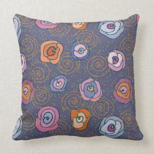 Abstract roos veldpatroon kussen