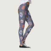 Abstract roos veldpatroon leggings (Rechts)