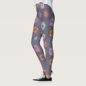 Abstract roos veldpatroon leggings (Links)