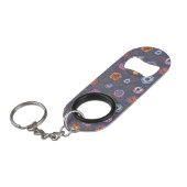 Abstract roos veldpatroon mini flessenopener (Voorkant Gekanteld)