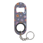 Abstract roos veldpatroon mini flessenopener (Achterkant)