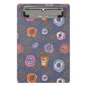 Abstract roos veldpatroon mini klembord (Voorkant)