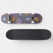 Abstract roos veldpatroon persoonlijk skateboard (Horizontaal)