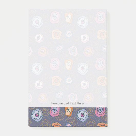 Abstract roos veldpatroon post-it® notes (Voorkant)