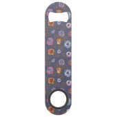 Abstract roos veldpatroon speed flessenopener (Voorkant)