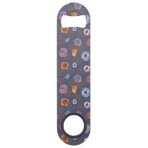 Abstract roos veldpatroon speed flessenopener