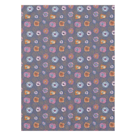 Abstract roos veldpatroon tafelkleed (Voorkant)