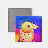 Abstract Rooster 4 Magneet (Voorkant / Achterkant)