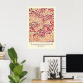 Abstract Root Pattern Print Earthy Red Beige Swirl (Thuiskantoor)