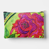 Abstract Rose Art Zip Pouch-Original Painting Bag Etui (Achterkant)