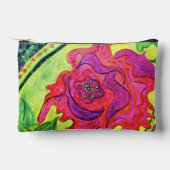 Abstract Rose Art Zip Pouch-Original Painting Bag Etui (Voorkant)