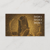 Abstract Rosebud Brown Floral Visitekaartje (Achterkant)