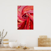 Abstract Rosebud Poster (Keuken)