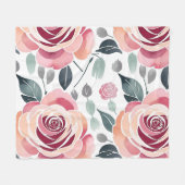 Abstract Roses In Pastel Colors Fleece Deken (Voorkant (Horizontaal))