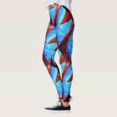 abstract rotsblauw leggings (Links)