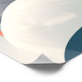 Abstract rotsgrijs en rood modern poster (Hoek)