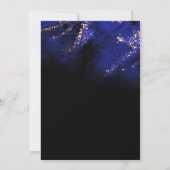 Abstract Royal Blue en Gold Alcohol Menu Kaart (Achterkant)