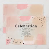 Abstract Roze Algemene Feestelijke Viering Kaart (Voorkant / Achterkant)