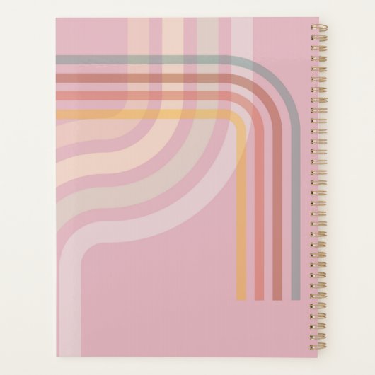Abstract roze bedrijf planner (Achterkant)