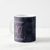 Abstract Roze Black 40 en Fabulous Birthday Koffiemok (Voorkant links)