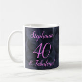 Abstract Roze Black 40 en Fabulous Birthday Koffiemok (Links)
