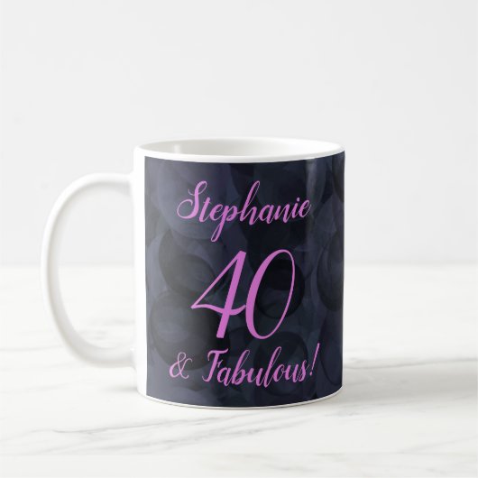 Abstract Roze Black 40 en Fabulous Birthday Koffiemok (Links)