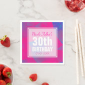 Abstract Roze Blauw 30e Verjaardag Papier servette Servetten (Insitu)