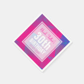 Abstract Roze Blauw 30e Verjaardag Papier servette Servetten (Hoek)