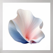 Abstract Roze, Blauw en Wit Shell-Poster Poster (Voorkant)