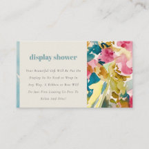 Abstract Roze Blauw Floral Display Baby shower