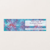 Abstract roze blauw gemarmerde dye-effect visitekaartje (Buitenkant ongevouwen)