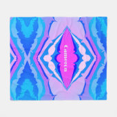 Abstract Roze Blauw Gepersonaliseerde Moderne Insp Fleece Deken (Voorkant (Horizontaal))