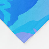 Abstract Roze Blauw Gepersonaliseerde Moderne Insp Fleece Deken (Hoek)