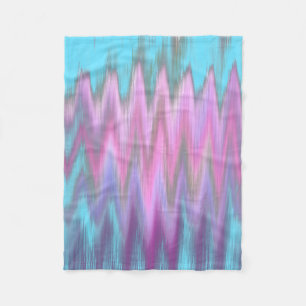 Abstract roze Blauwgroen meisje Ikat Chevron Zigza Fleece Deken