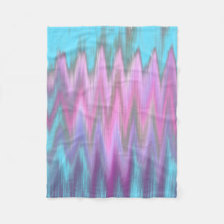 Abstract roze Blauwgroen meisje Ikat Chevron Zigza Fleece Deken